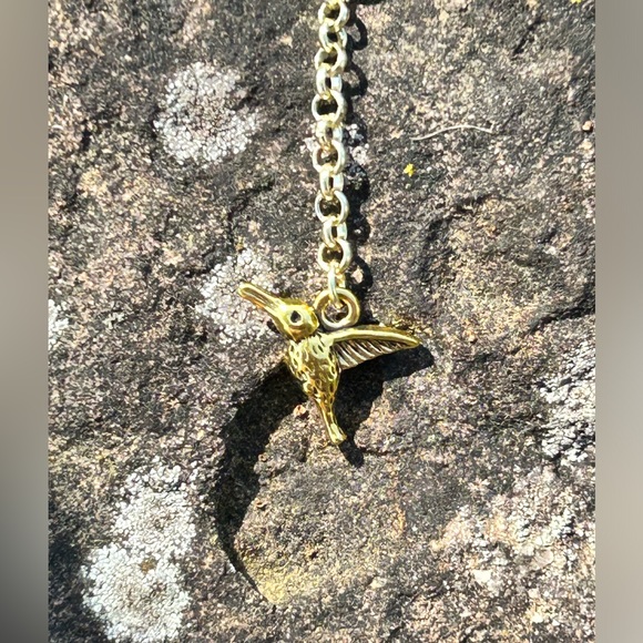 Set of 4 Blue Iris mother of pearl colored bracelets w/charms - Picture 3 of 11